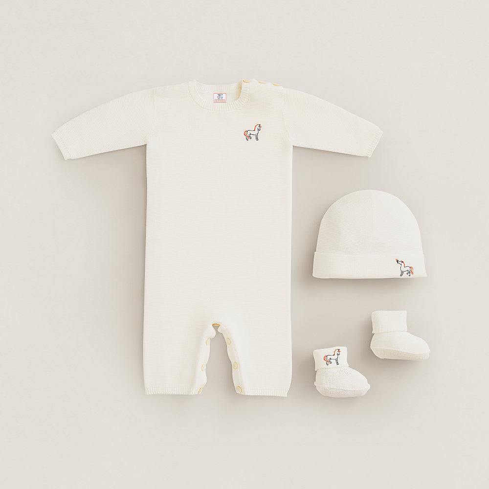 Personalised Teddy And Unisex Baby Clothes Gift Set