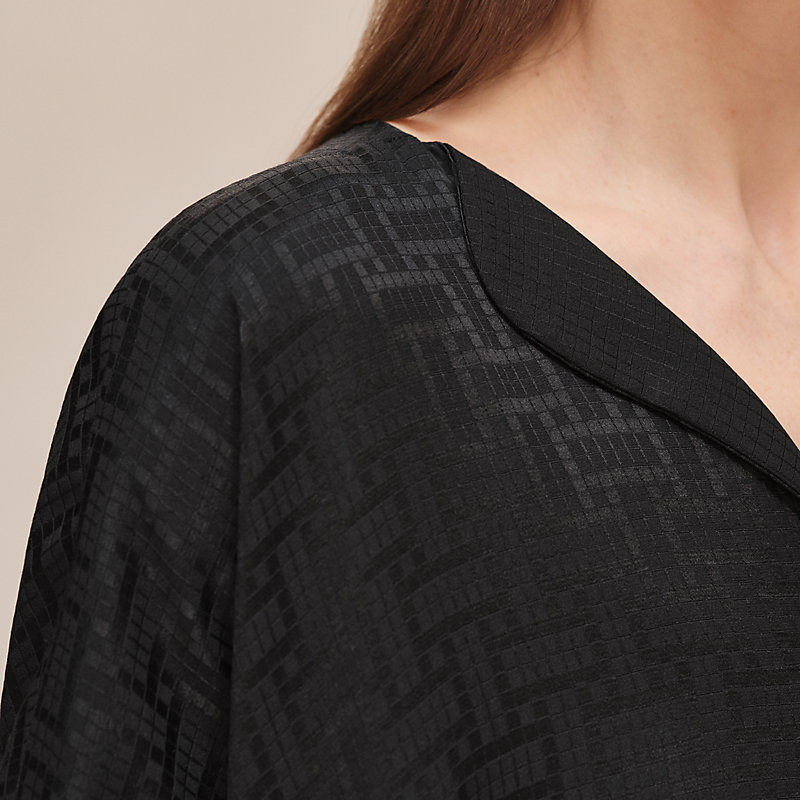 Caftan ceinturé motif «&nbsp;Mosaïque&nbsp;»