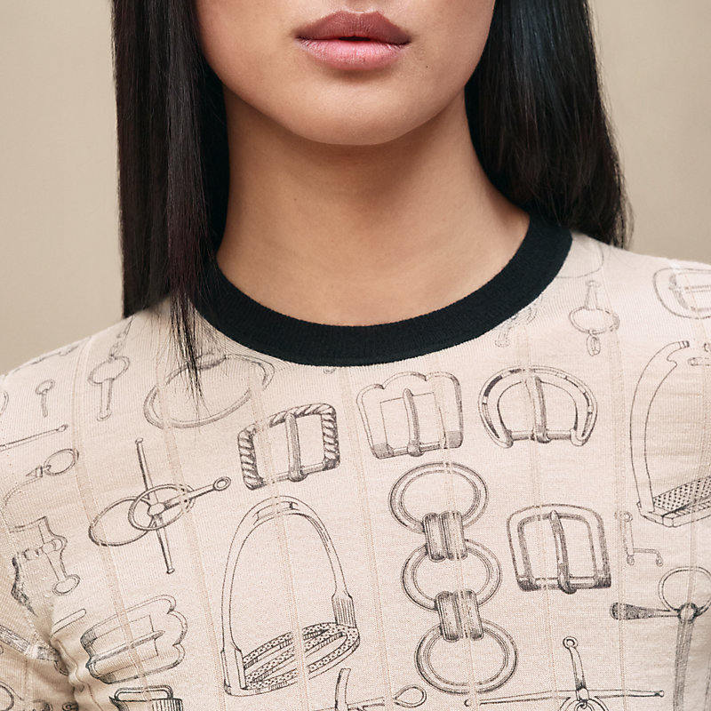 "Cahier du Colporteur" short-sleeve sweater