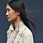 "Cahier du Colporteur" zipped twillaine cardigan, View: Worn, worn, view 4 of 5
