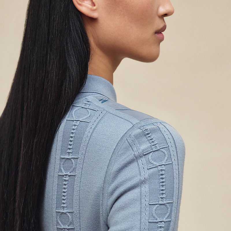 "Cahier du Colporteur" zipped twillaine cardigan