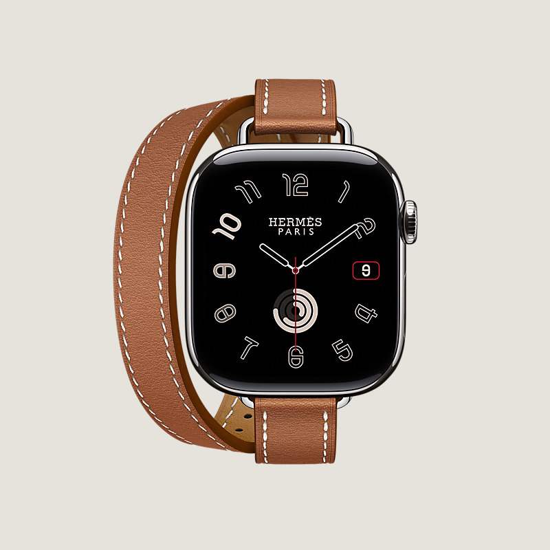 Caja Series 10 & Correa Apple Watch Hermès Double Tour 42 mm Attelage