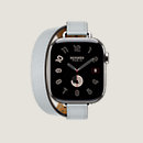 Vista: vista de frente, Caja Series 10 & Correa Apple Watch Hermès Double Tour 42 mm Attelage