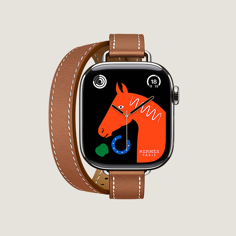 Caja Series 10 & Correa Apple Watch Hermès Double Tour 42 mm Attelage