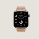 Vista: vista de frente, Caja Series 10 & Correa Apple Watch Hermès Single Tour 42 mm Toile H