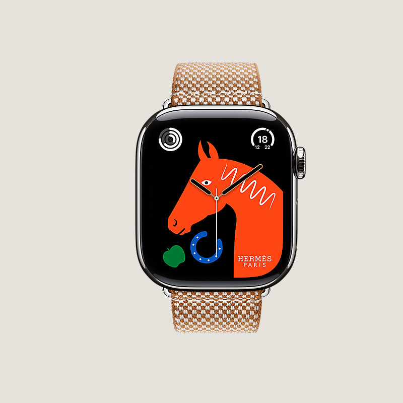 Caja Series 10 & Correa Apple Watch Hermès Single Tour 42 mm Toile H