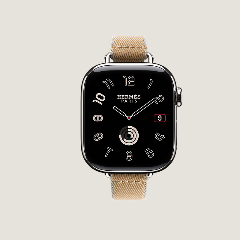 Caja Series 10 & Correa Apple Watch Hermès Single Tour 42 mm Twill Jump Attelage