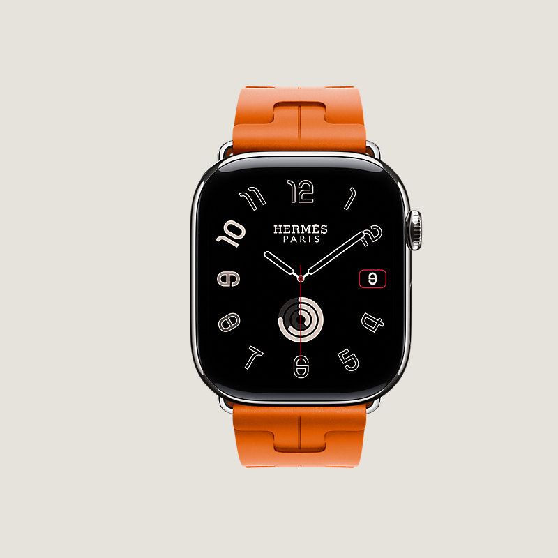 Caja Series 10 & Correa Apple Watch Hermès Single Tour 46 mm Hebilla desplegable Kilim