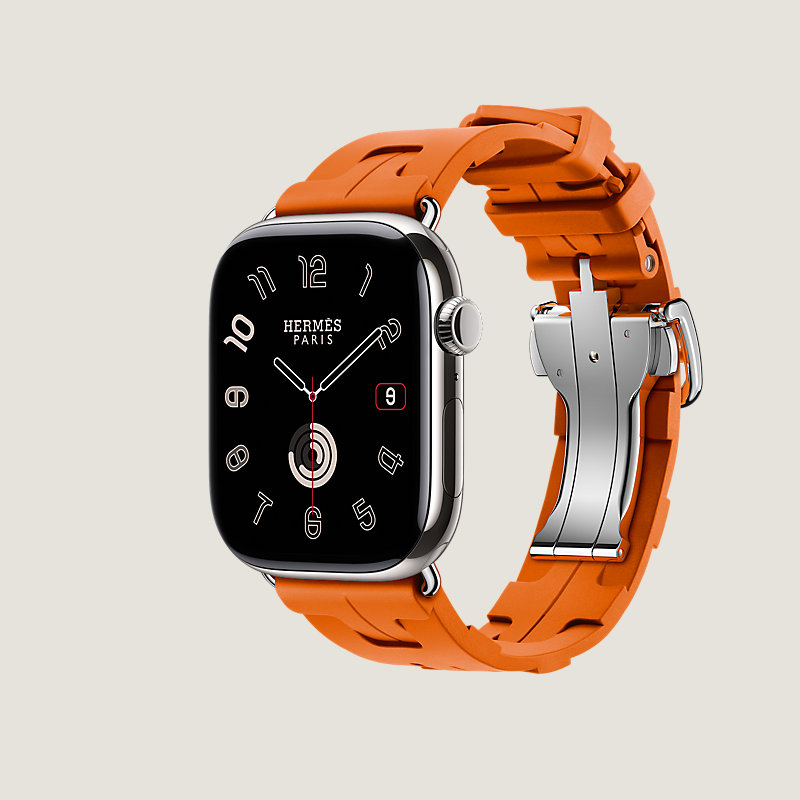 Caja Series 10 & Correa Apple Watch Hermès Single Tour 46 mm Hebilla desplegable Kilim
