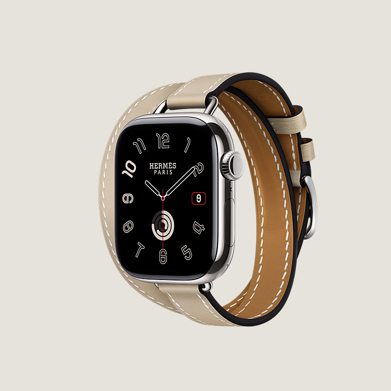 Caja Series&nbsp;11 & Correa Apple Watch Hermès Double Tour 42&nbsp;mm Attelage