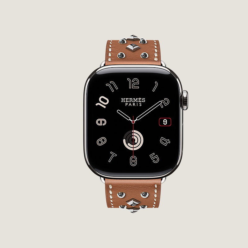 Caja Series&nbsp;11 & Correa Apple Watch Hermès Single Tour 42&nbsp;mm Clou Médor Rock