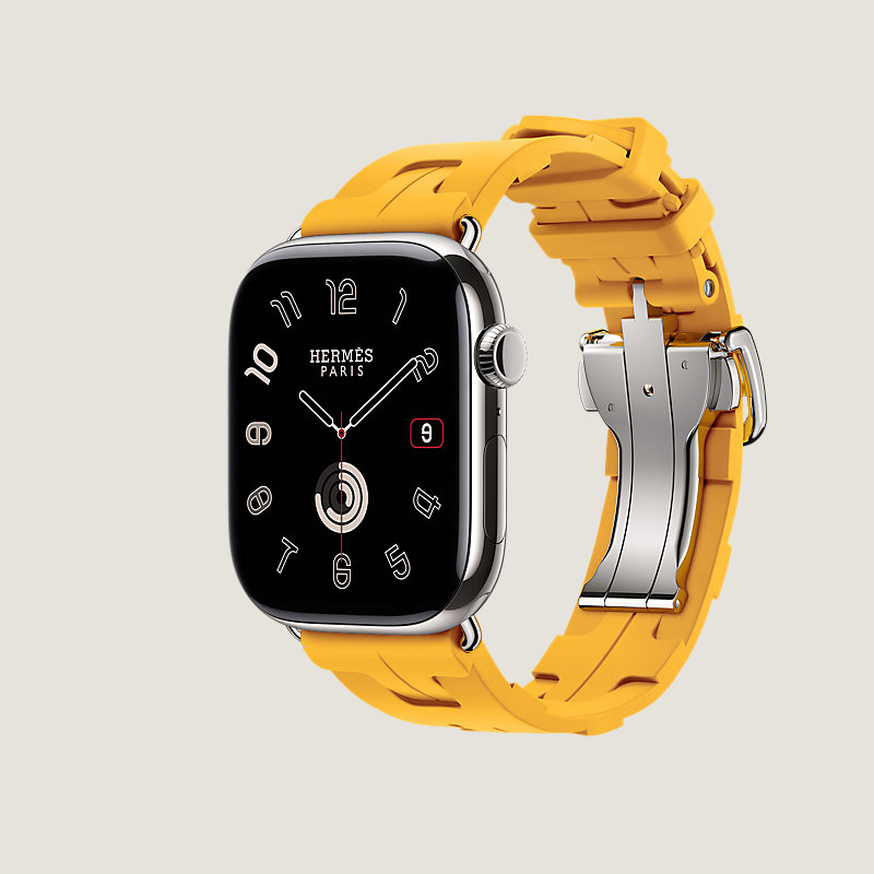 Caja Series&nbsp;11 & Correa Apple Watch Hermès Single Tour 46&nbsp;mm Hebilla desplegable Kilim