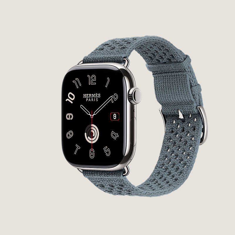 Caja Series&nbsp;11 & Correa Apple Watch Hermès Single Tour 46&nbsp;mm Néo Tricot