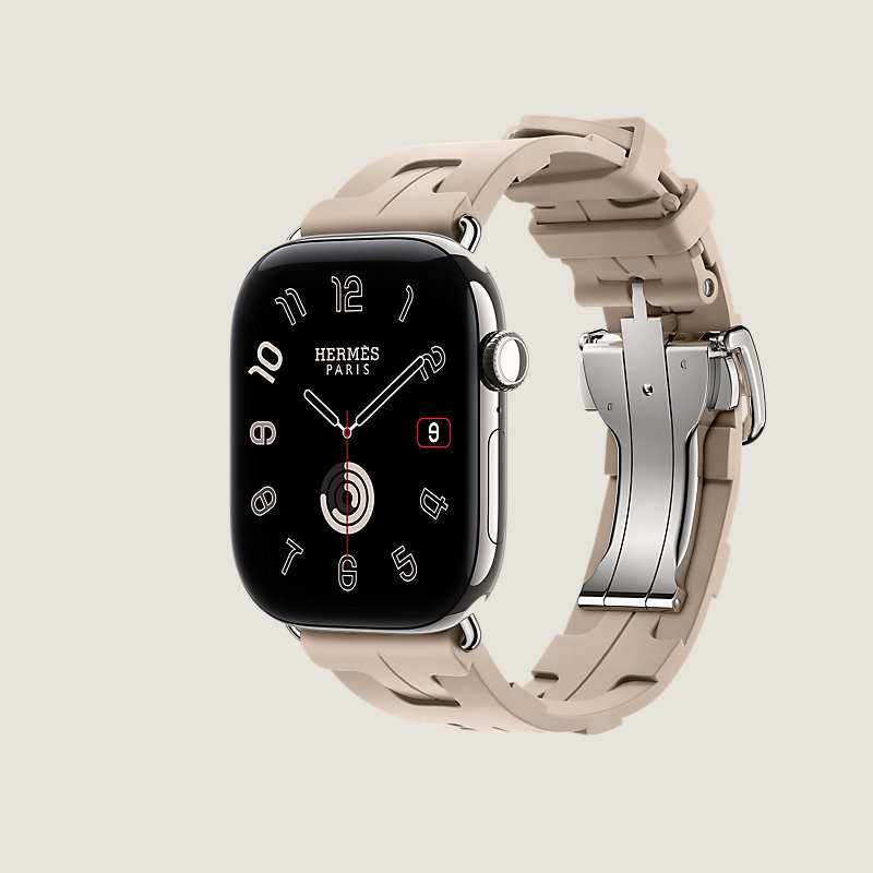 Caja Series&nbsp;12 & Correa Apple Watch Hermès Single Tour 46&nbsp;mm Hebilla desplegable Kilim, Vista: vista lateral, vista 3 de 3