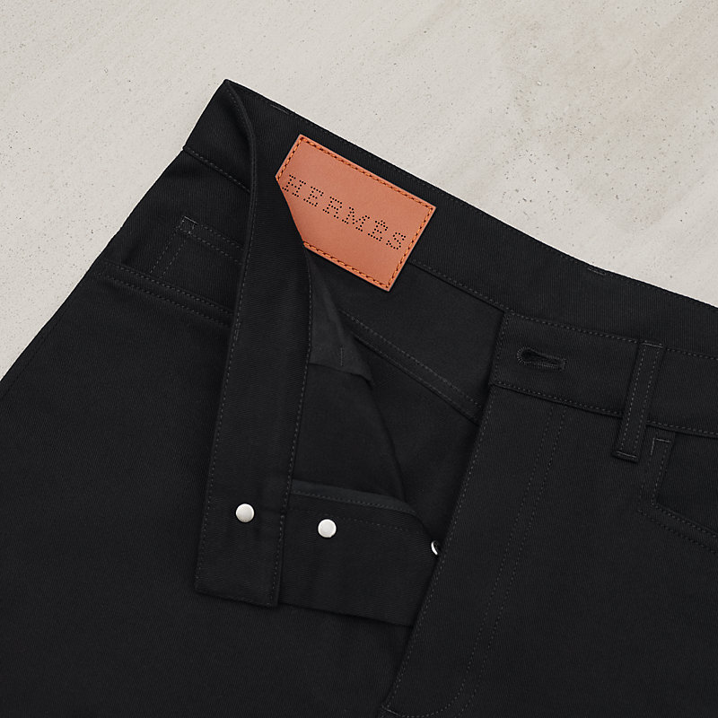 Calça jeans de corte reto