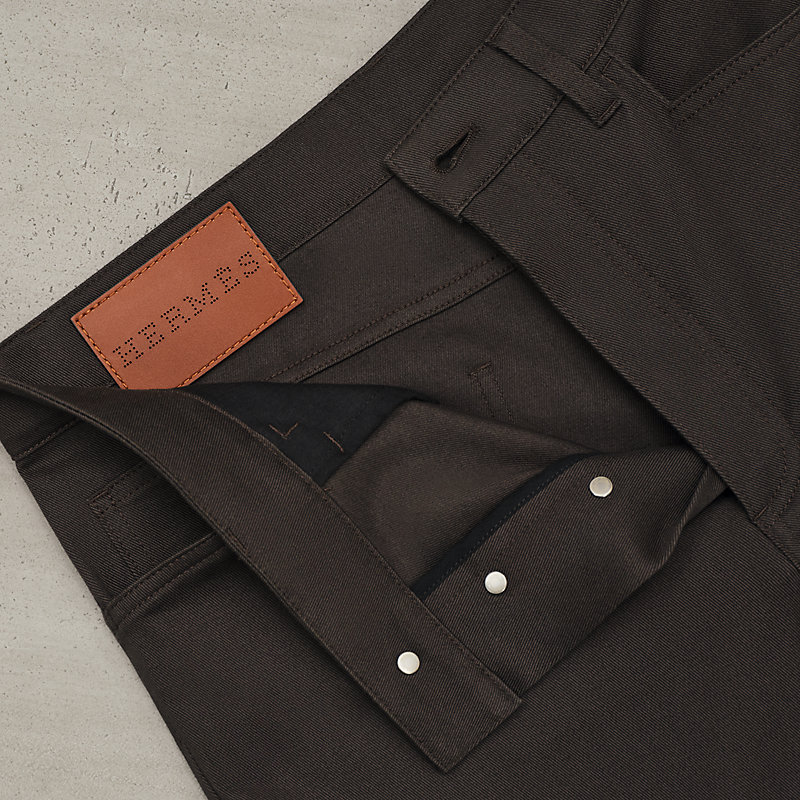 Calça jeans de corte reto