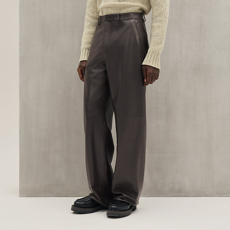 Calfskin Malte pants - Brown - 52 | Hermès Macau SAR