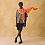Calligraphie Equestre scarf 140, View: Worn, worn, view 2 of 3