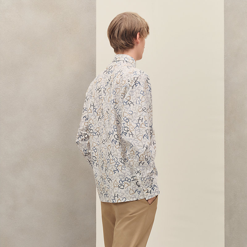 "Calligraphie Equestre" straight cut shirt