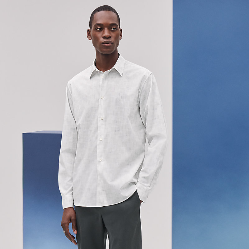 【HERMES】 シンプル コットン ☆ Calques en H Tシャツ men's Calques en H