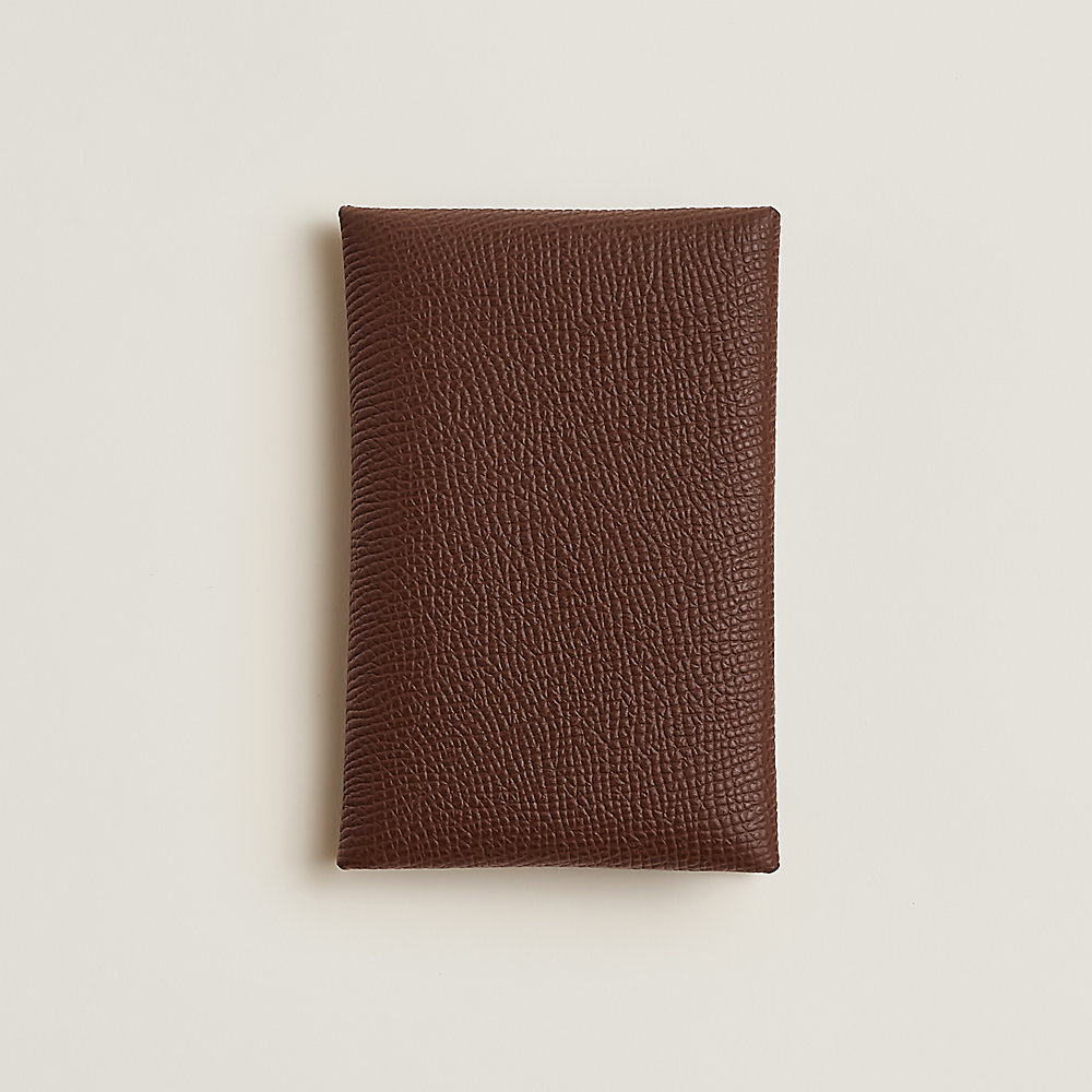 Calvi card holder - Beige | Hermès USA