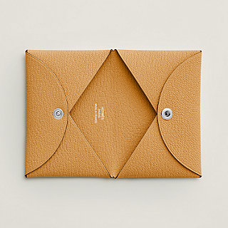Calvi card holder - Brown | Hermès USA