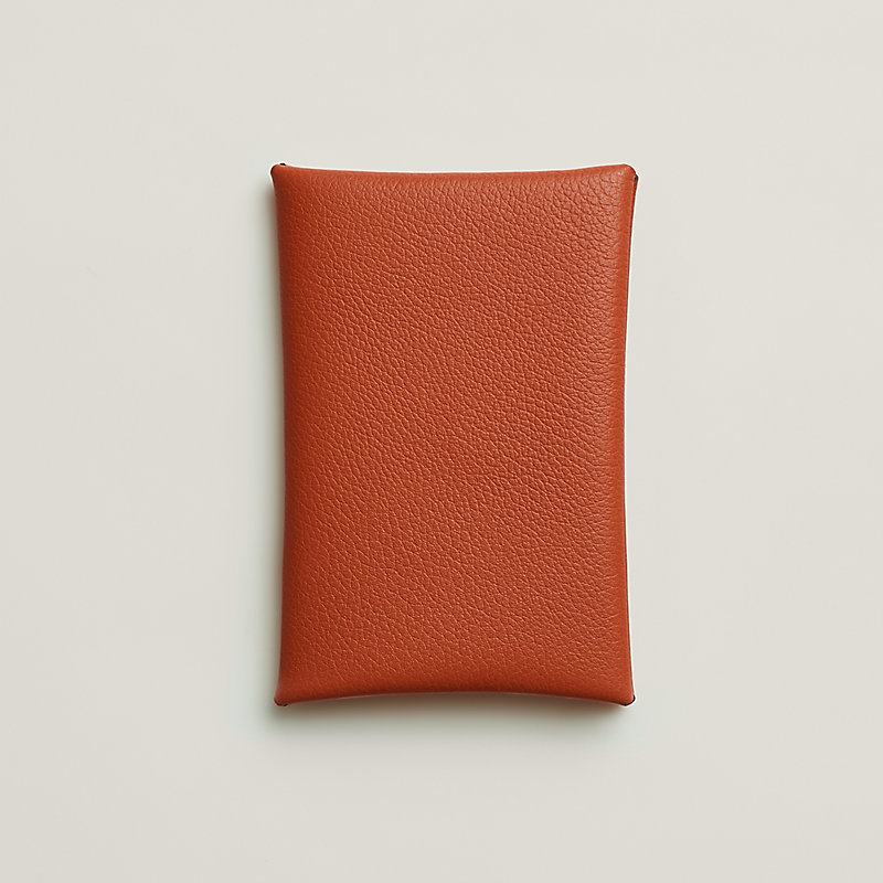 ☆エレガントに☆【Hermes】Calvi カードホルダー Orange calvi-card-holder--064954CK36-
