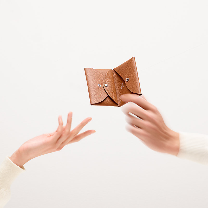 hermes duo card holder