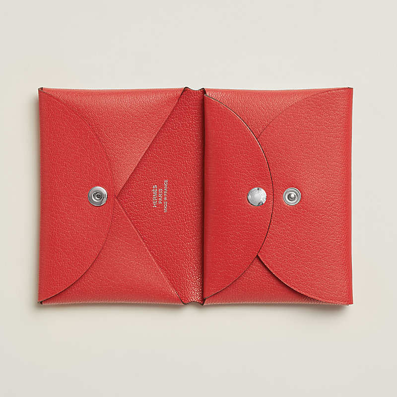 カジュアルお洒落【HERMES】Calvi Card Holder Calvi Duo Compact card holder | Hermès Mainland China
