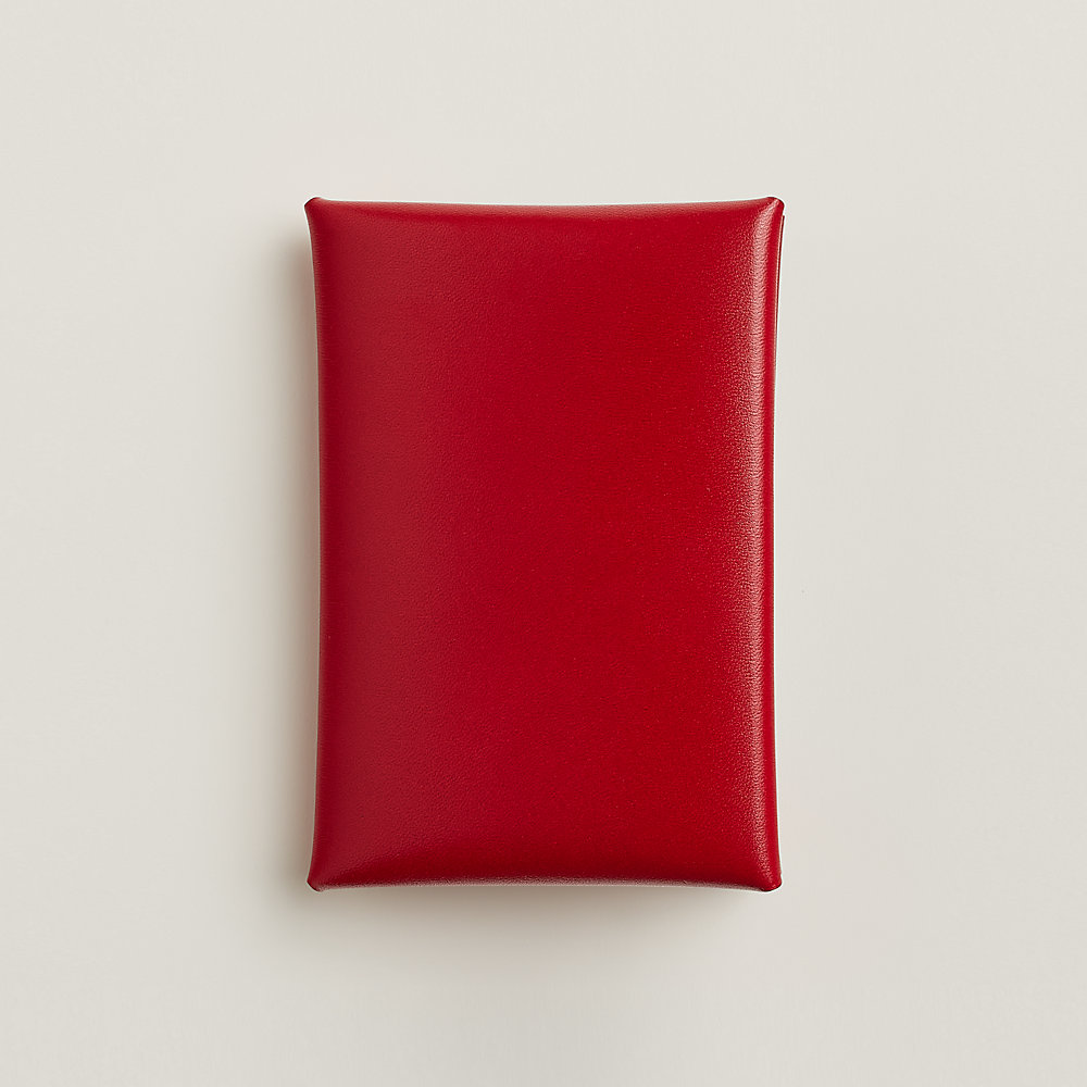 HERMÈS ミニフォトケース トランプ レッド 高さ64mm Calvi Duo Compact card holder | Hermès Singapore