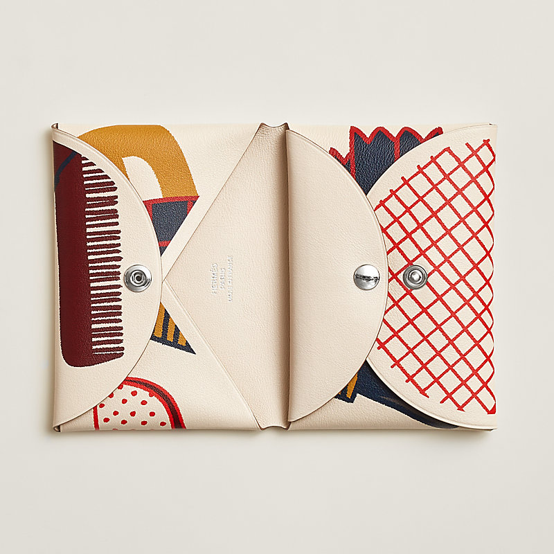 【HERMES】Porte-cartes Calvi Duo Compact カードケース Calvi Duo Compact Card holder - White | Hermès Macau SAR