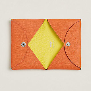 ☆エレガントに☆【Hermes】Calvi カードホルダー Orange ☆エレガントに☆【Hermes】Calvi カードホルダー Orange