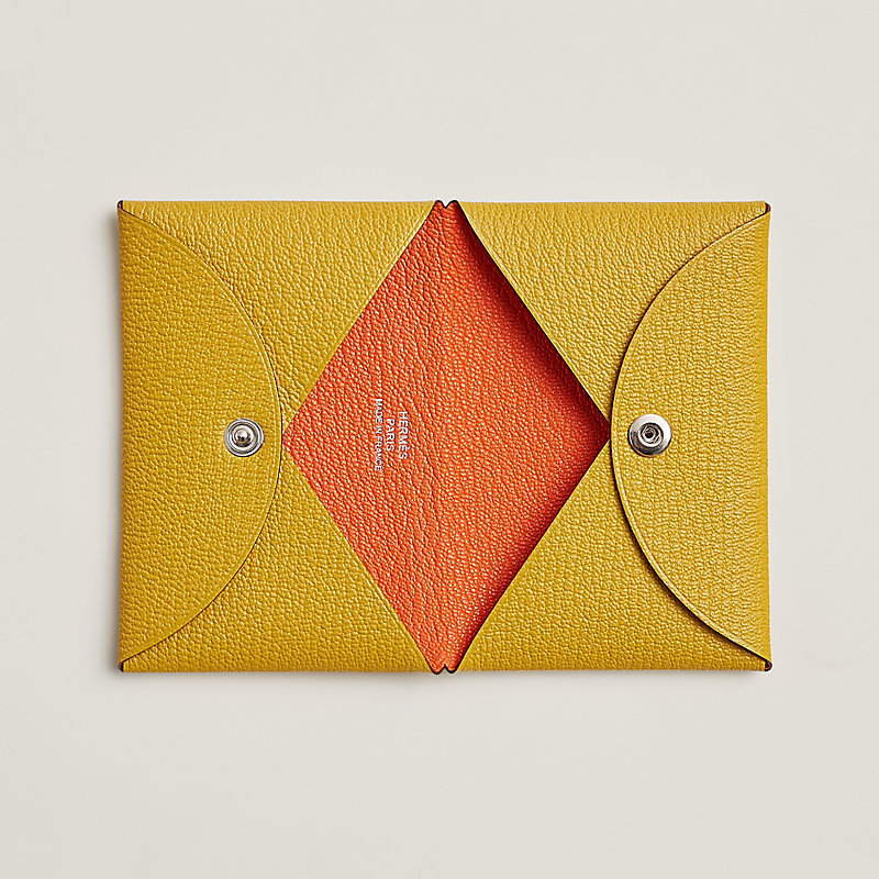 ☆エレガントに☆【Hermes】Calvi カードホルダー Orange ☆エレガントに☆【Hermes】Calvi カードホルダー Orange