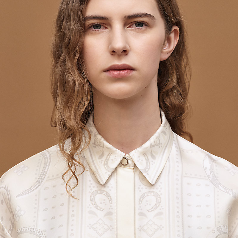 Camicia maschile stampa “Porte-Bonheur Bandana”, Vista: , vista 4 su 5