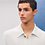 Camisa polo com mangas curtas "Rayures plongées" em cashmere, Exibir: Sendo usado, worn, visualizar 4 de 5