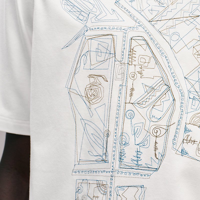 Camiseta bordado "Quadrige"