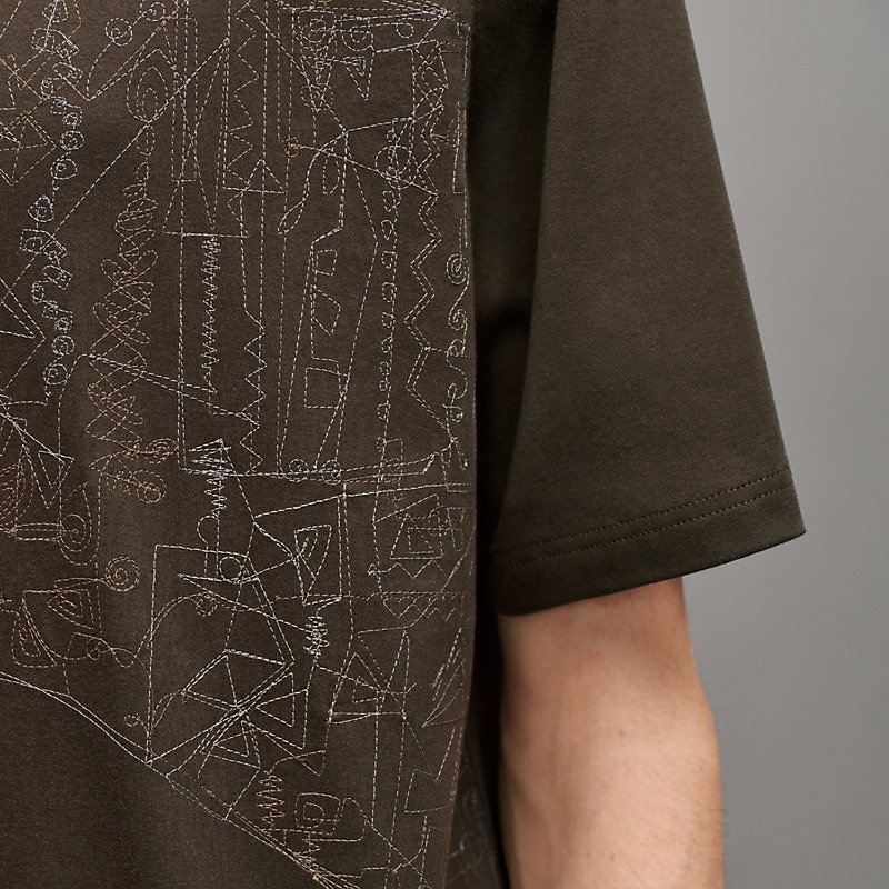 Camiseta bordado "Quadrige"