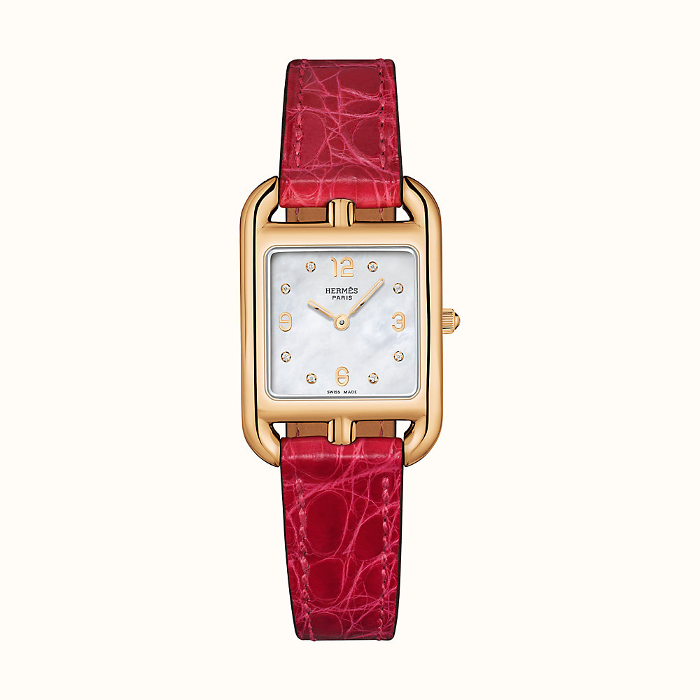 hermes rose gold watch