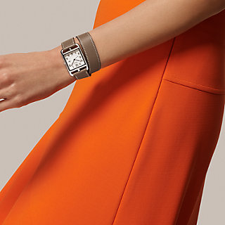 Hermès Cape Cod Watch Reference CC1.230, A Stainless Steel Quartz Wristwatch with Diamonds, Womens Watch