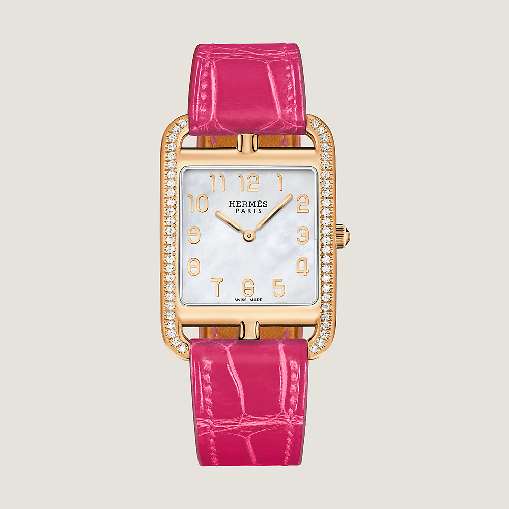 Hermès 18K Rose Gold Ladies Cape Cod Double Tour Watch