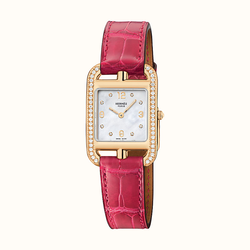 hermes rose gold watch