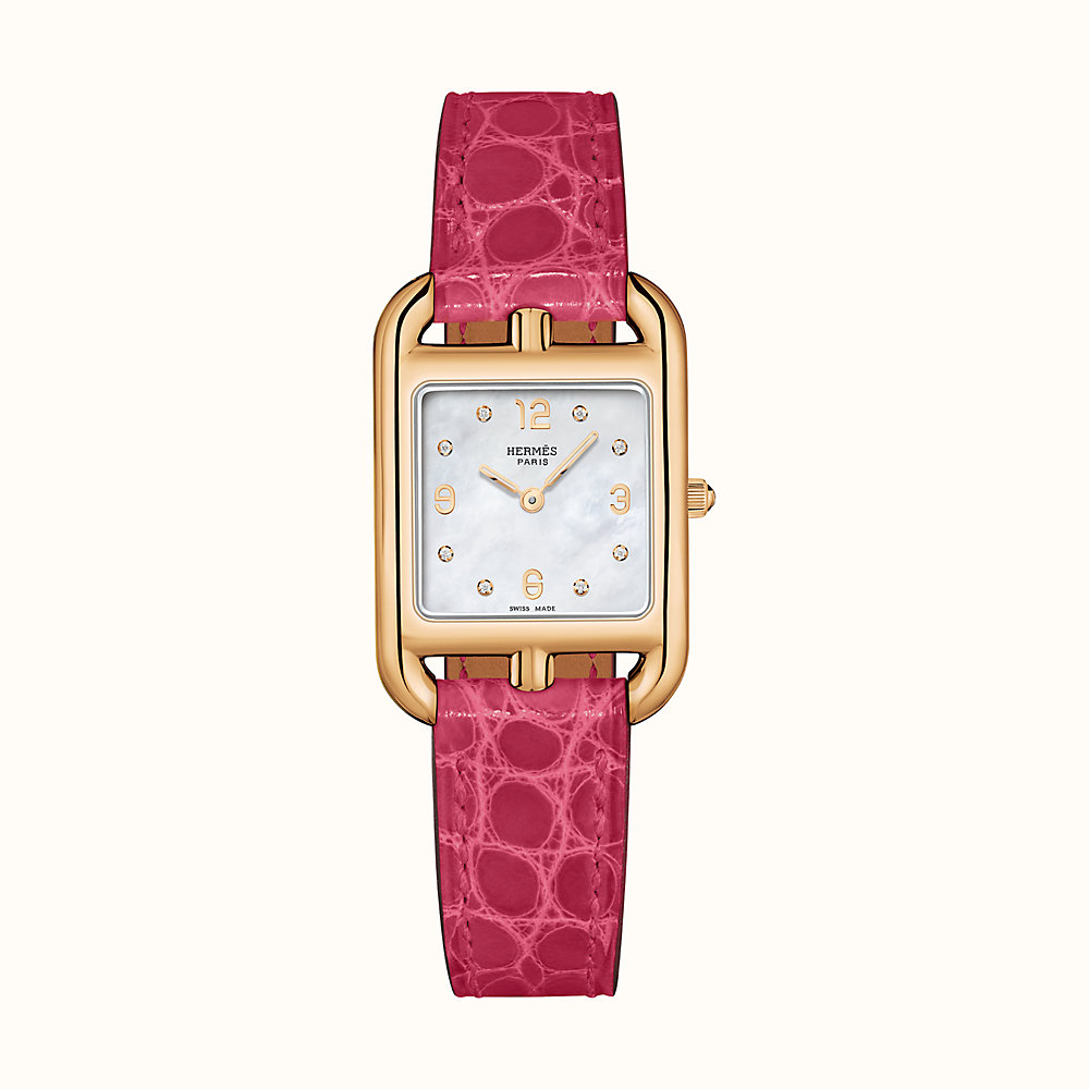 hermes rose gold watch