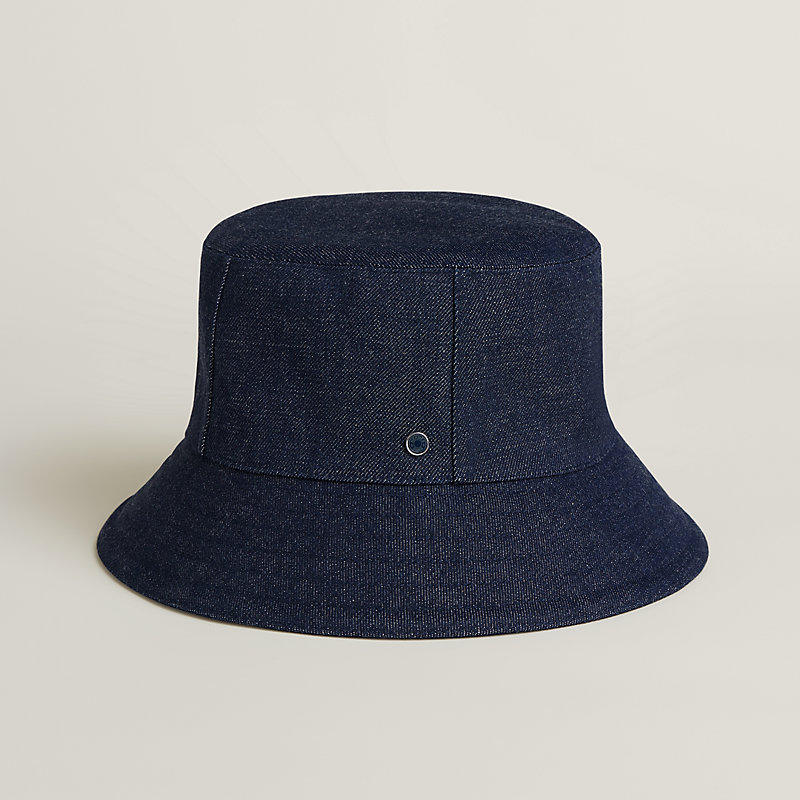 Cappello Alla Pescatora Fidra In Denim – 100% Cotone, Con Coulisse Regolabile 56-61 Cm, Colore Blu Cielo, Taglia M