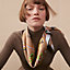 Caracteristick double face scarf 90, View: Worn, worn, view 3 of 6