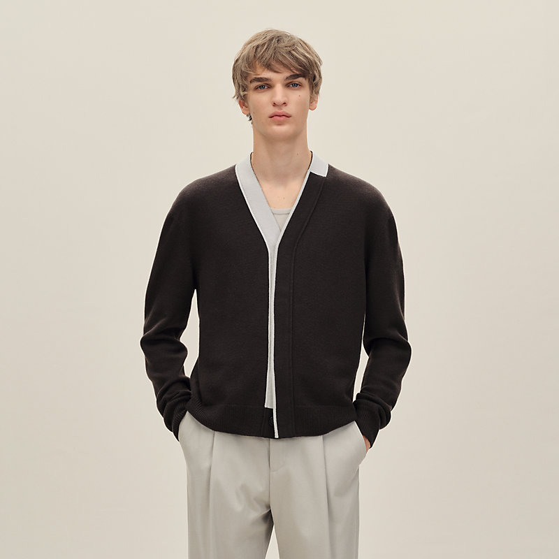 Cardigan boutonné «&nbsp;détail coloré&nbsp;»