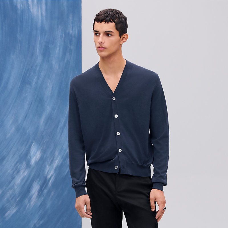 Cardigan boutonné « détail H »