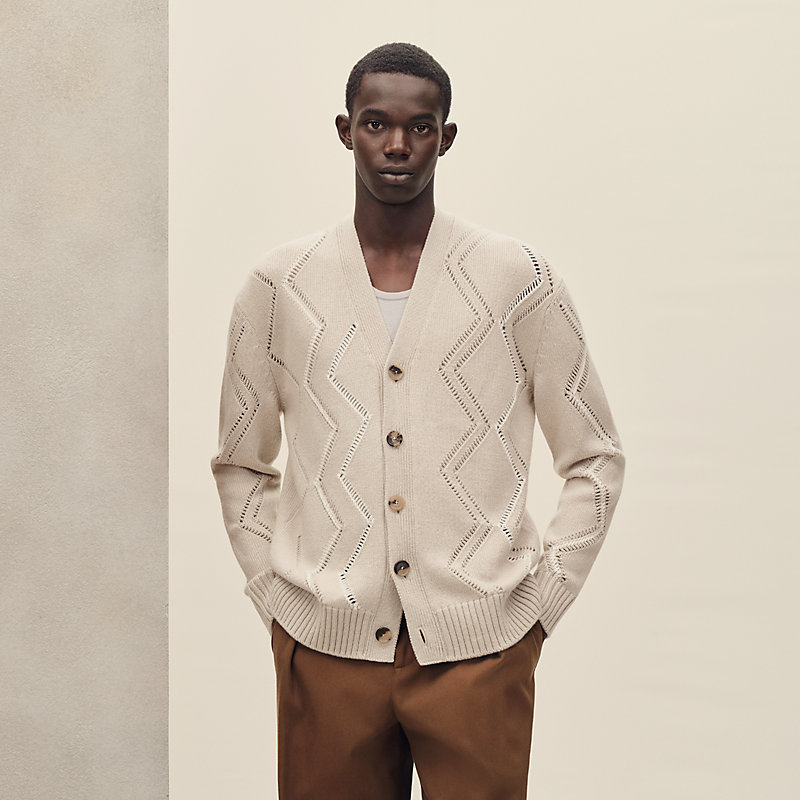 Cardigan boutonné «&nbsp;Jour et Ajours&nbsp;»