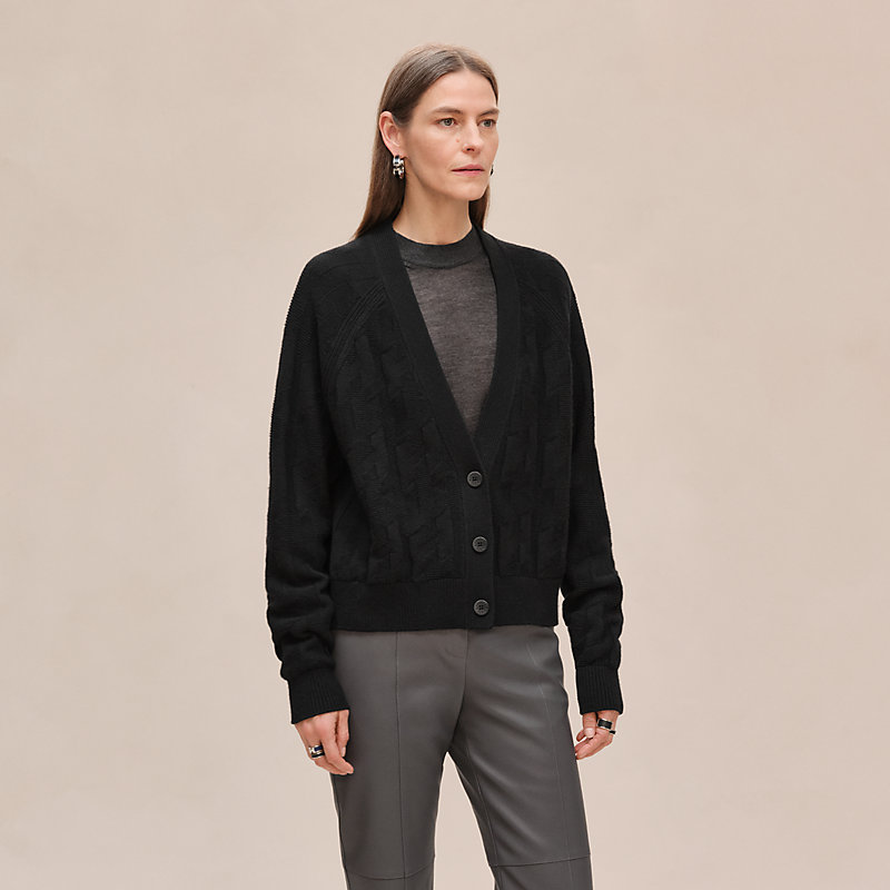 Cardigan manches longues motif «&nbsp;H&nbsp;»