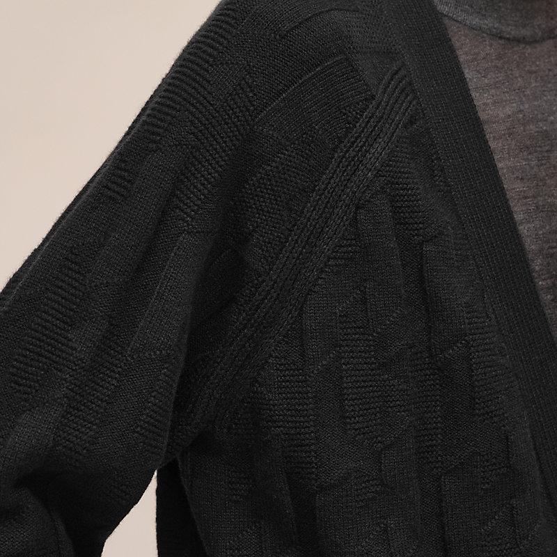 Cardigan manches longues motif «&nbsp;H&nbsp;»