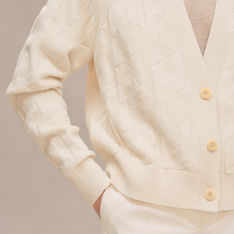 Cardigan manches longues motif «&nbsp;H&nbsp;»